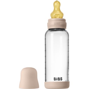 BIBS Baby Glass Bottle Round Latex biberon anticolici - imagine 2